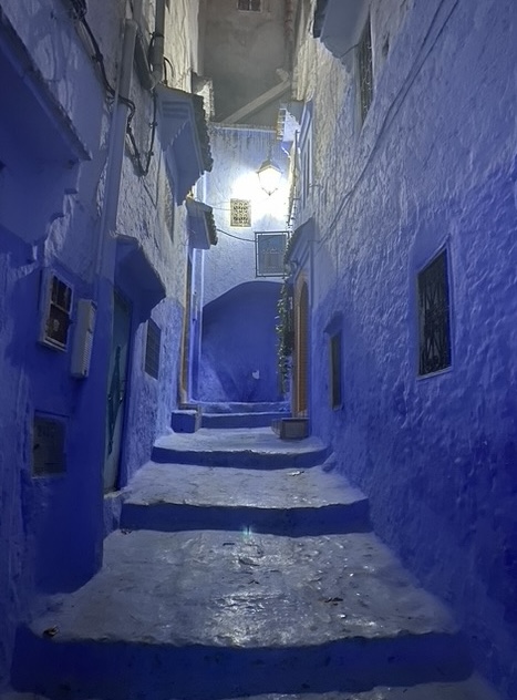 The famed blue walls of Chefchaouen